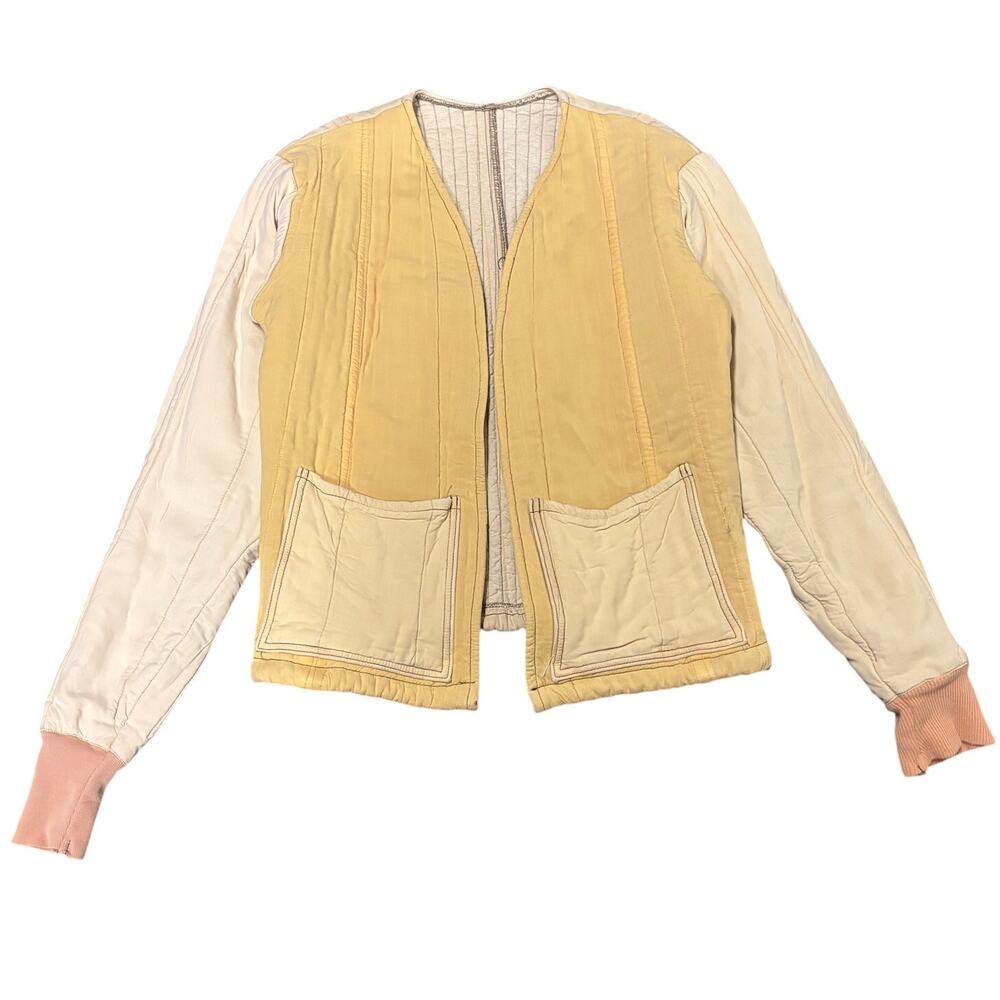 Vintage Quilted Jacket Open Cardigan Cotton Women’s 19x25 Minimalist Indie